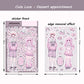 Cute Love Series Cartoon Cute Handbook Stickers Girly Pattern Handbook DIY Material Stickers