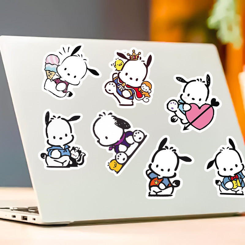 50pcs Pochacco  Sticker Water Cup Notebook Hand Account Water Cup Waterproof Student Stationery Decoration Graffiti Sticker