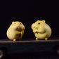 Boxwood carving Greedy hamster four brothers Handicrafts Cte small animal jewelry Handmade