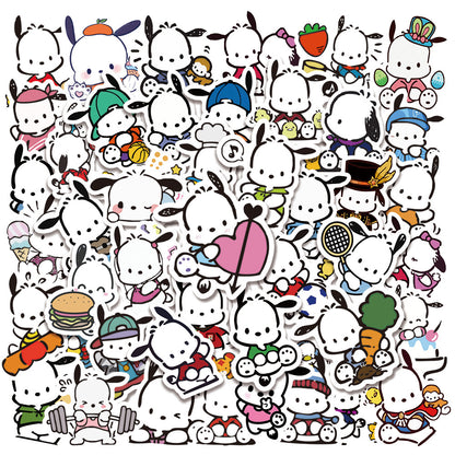 50pcs Pochacco  Sticker Water Cup Notebook Hand Account Water Cup Waterproof Student Stationery Decoration Graffiti Sticker