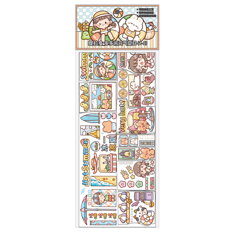 Cartoon Cute Girl Stickers Creative Multi-scene Journal Scrapbooking Decoration Sticker