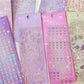 Galaxy Taboo Series Silver Pressed Stickers 3D Hand Account  Phone Case Collage Decoration Material Stickers