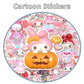 50pcs Sanrio Festival Christmas 3D Avatar Decoration Sticker Cute Cool Kuromi Melody Sticker Waterproof