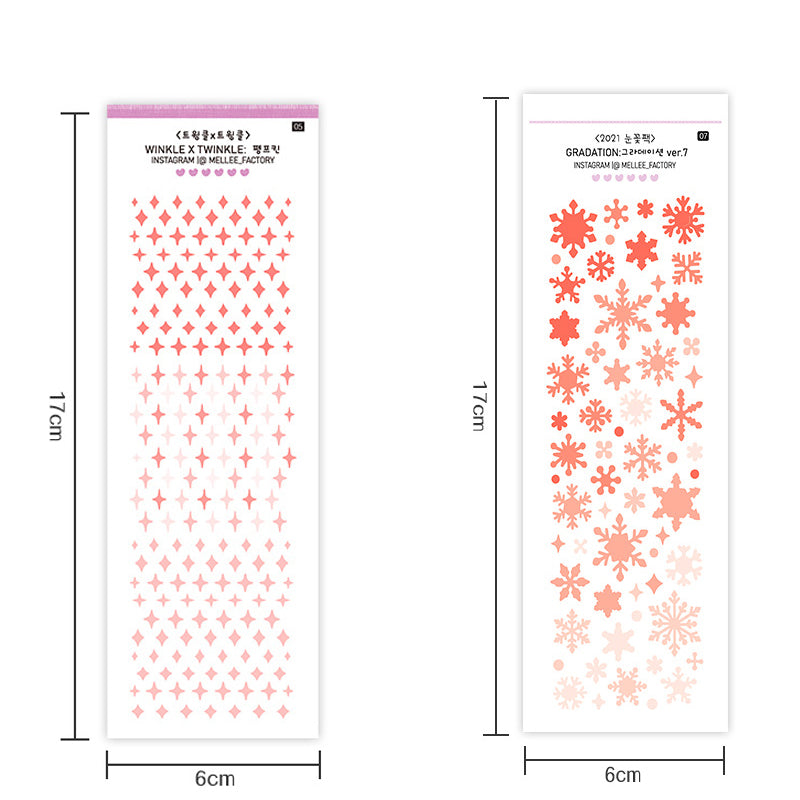 Laser Star Snowflake Star Chasing Goo card sticker Christmas handbook material Stickers
