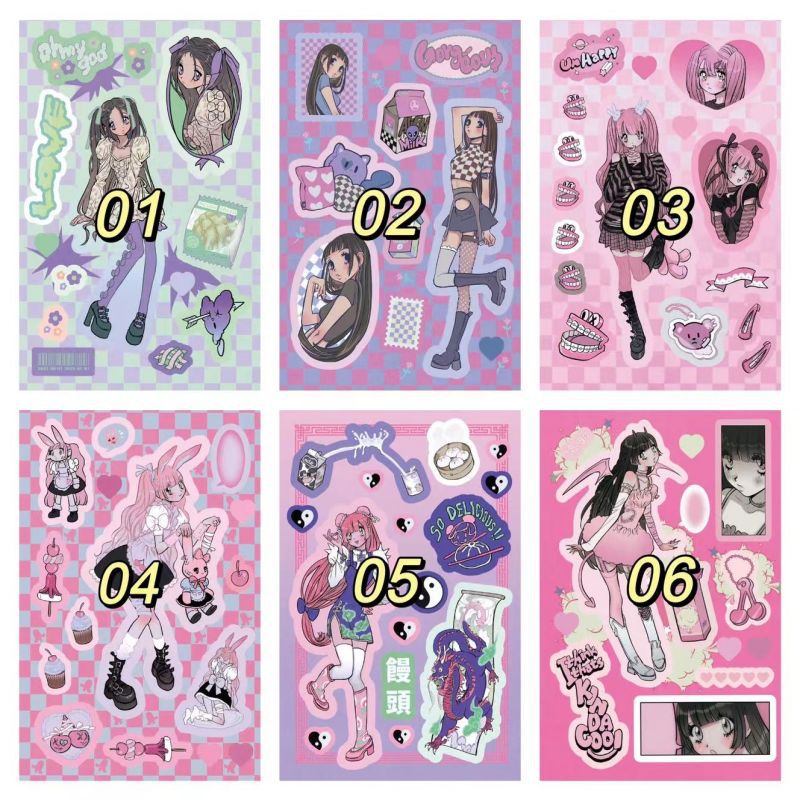Domi Stickers Ever-changing Girl Angel Goo Card Stickers Creative Stickers