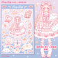 Girls Original Character Stickers Cute Cat Ears Magic Bear Diy Hand account Decoration Sweet Style