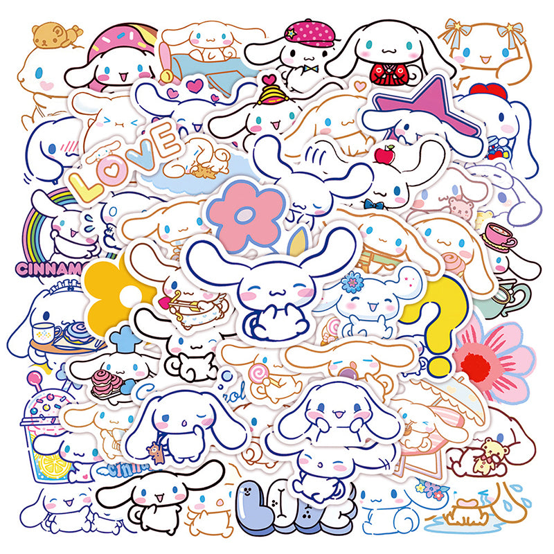 50pcs Stickers Melody Keroppi Sanrio Hello kitty Kuromi Cute DIY Waterproof Stickers