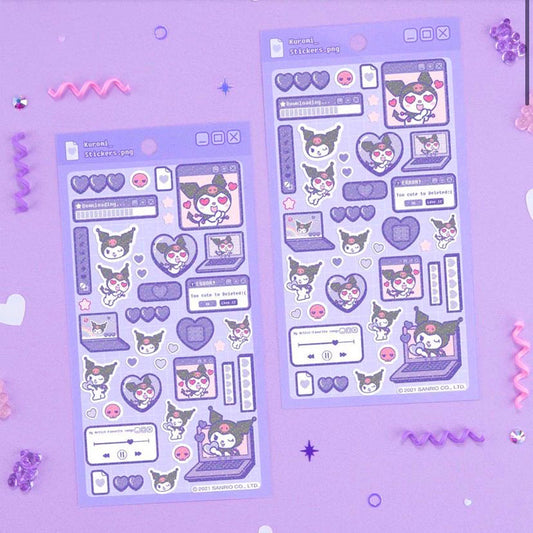 Handmade Sanrio Epoxy Back Card Phone Case Kuromi Phone Case Finished Sticker Phone Case Waterproof