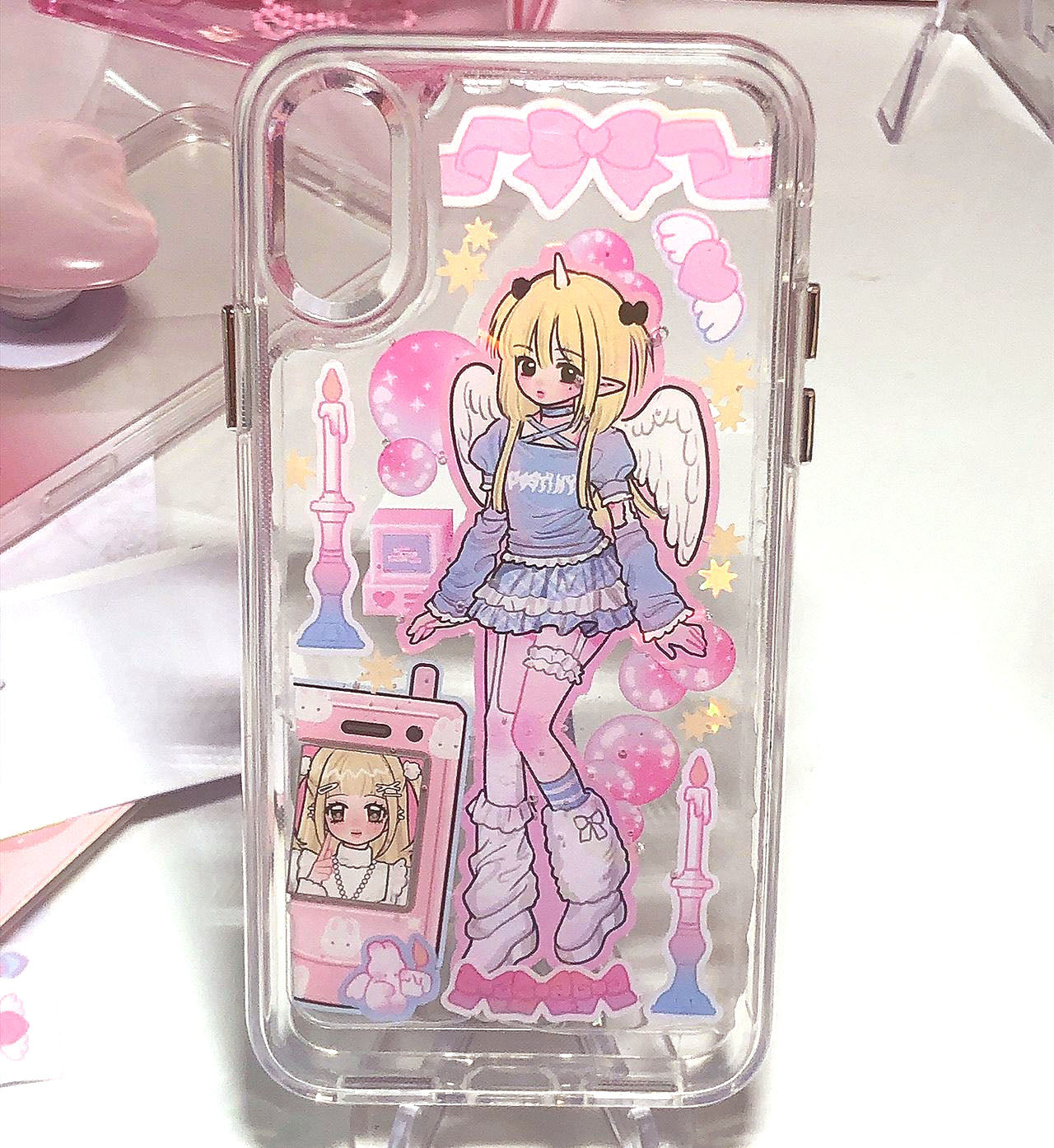 Sick Nurse Heaven Angel Custom Epoxy Phone Case / Back Card Film Handmade Custom Phone Case