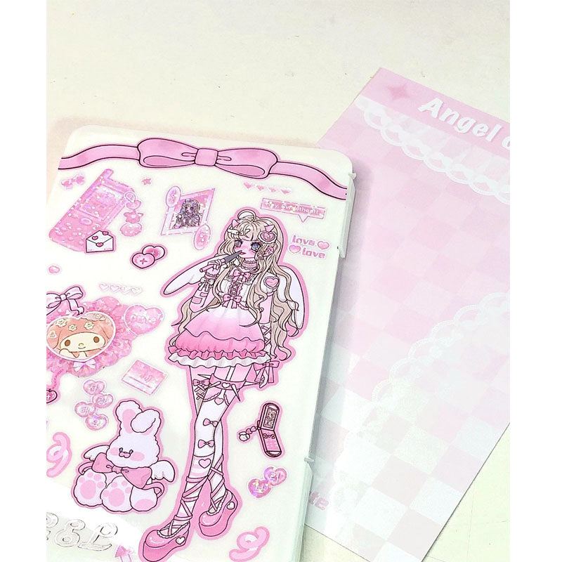 Barbie Angel Sweet Asian Character Sticker DIY Hand Account Keychain Phone Case Decorative Sticker