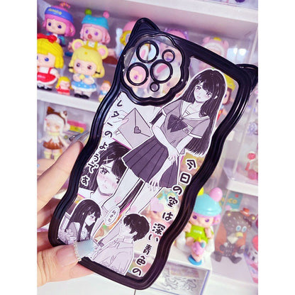 DIY Poxy Back Card Character Stickers Mobile Phone Case Handmade Custom Finished Mobile Phone Case Anti-Fall Waterproof