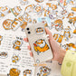 40pcs Tiger Cartoon Stickers Hand Account Diy Mobile Phone Water Cup Decoration Stickers  Cute Tiger Cute Head Stickers