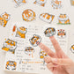 40pcs Tiger Cartoon Stickers Hand Account Diy Mobile Phone Water Cup Decoration Stickers  Cute Tiger Cute Head Stickers