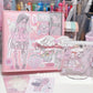 Domi Character Stickers Girl Heart DIY Decoration Stickers IPhone Mobile Phone Decoration Stickers