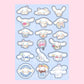 Sanrio Goo Card Sticker Kulomi Melody  Decoration  Phone Case Hand Account Material Sticker