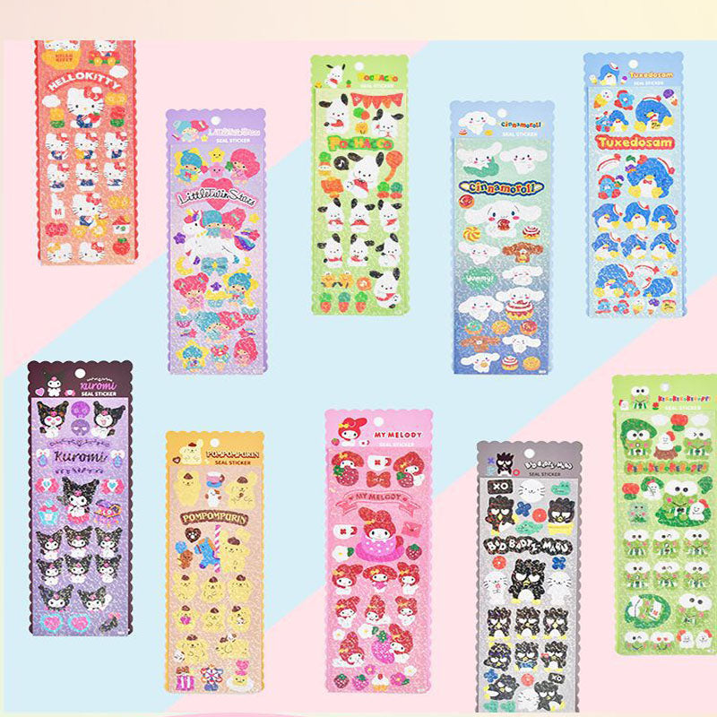 Sanrio DIY Keychain Plate Sticker Melody Cinnamorll Decorative Hand Account Diary Phone Case Sticker