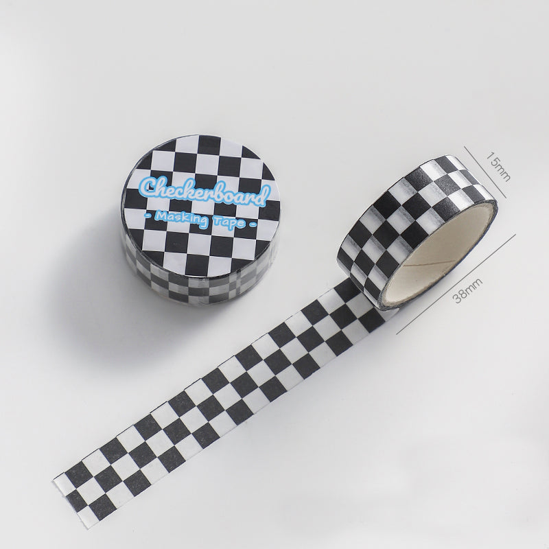 DIY Checkerboard Series Washi Tape Creative Stickers Hand Account Material Stickers